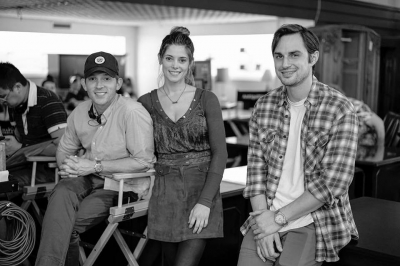 08 november 2016: Moments after this photo was taken @ashleygreene threw me out of that chair and gave @andrewjwest a good ol' fashion southern throat chop. #antiquitiesfilm week 4.
