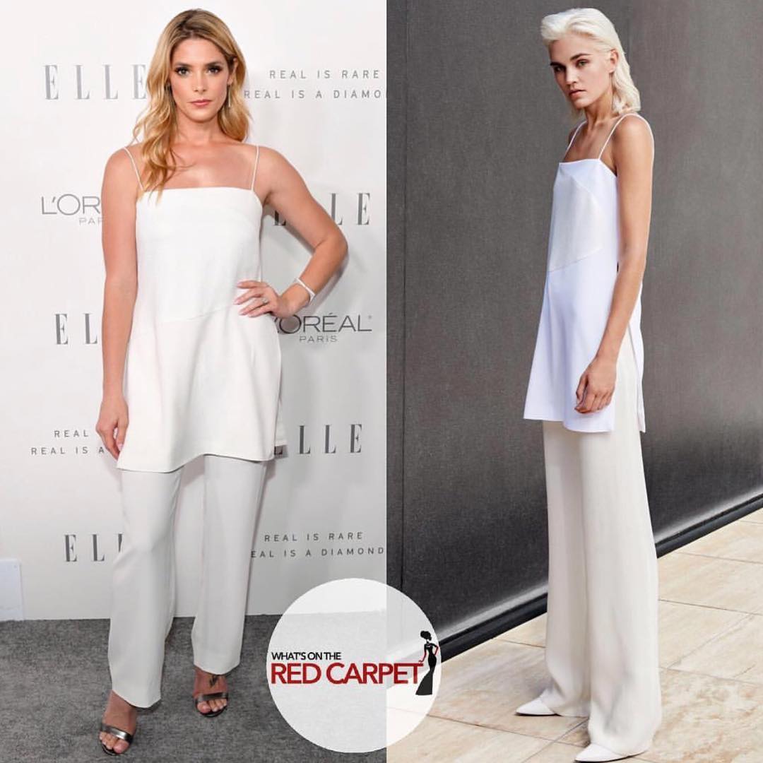 19 oktober 2017:When the team nails it ⚡️💃🏼
.
THE LOOK: @jeffreydodd Spring 2017 x @jimmychoo Shoes x @effyjewelry on our beauty @ashleygreene for @ELLEusa Women In Hollywood Celebration Oct 16th, Los Angeles
.
Styled by @cristinaehrlich @betseycoyne ⚡️⚡️⚡️

