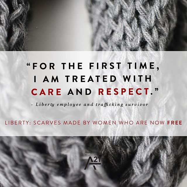 26 December: I gave a few very important people in my life a liberty scarf this Christmas from @a21. It's a gift that keeps giving. www.a21.org
 26 December: I gave a few very important people in my life a liberty scarf this Christmas from @a21. It's a gift that keeps giving. www.a21.org