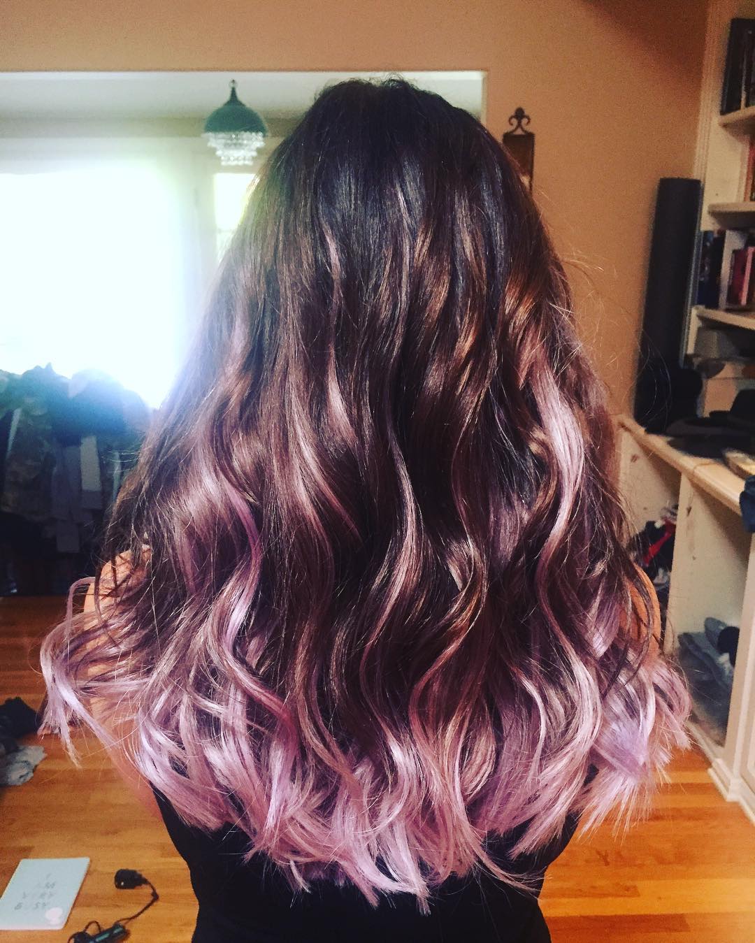 22 november: Well... It's official... I've gone to the dark side with @josephchase #lavenderhair #accidentman #setlife #london
