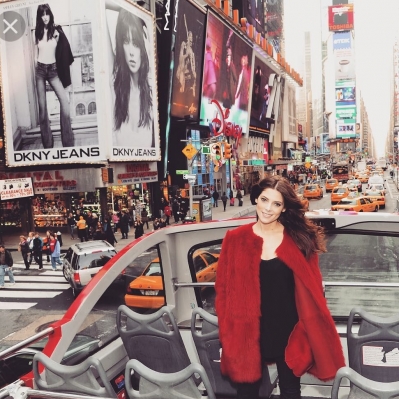 04 november: Having a billboard up in Times Square is possibly one of the most epic moments I've ever experienced... in one of the most epic jackets I'll ever own. #dkny #timessquarenyc #tbt #gibsongirl
