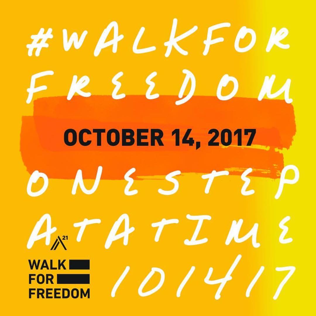 14 oktokber: Thought I had to work... thankfully I'm off and I'm 100 percent headed down today to be part of the @a21 movement to end slavery. Anyone who wants to join me can! Im briefly opening up my account so anyone who would like to meet and walk with me can message me and coordinate ❤️❤️❤️

