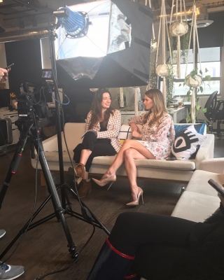 21 maart: On the set for my @refinery29 interview promoting the @roguetv Premier tomorrow! So many fun questions. #29questions #RogueTV #pressday #leggy
