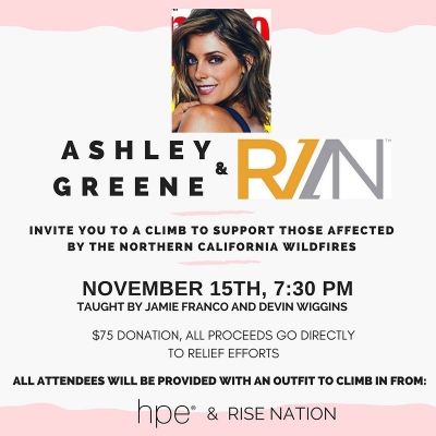 06 november: Hey guys! I’m beyond excited to announce that we are doing a climb @risenation to help aid in the relief of those affected in the Northern California wild fires. I’m especially excited about this because you get to help yourself while helping others. (And get a super sick outfit thanks to @hpeclothing ) ❤️❤️❤️ #winwin
