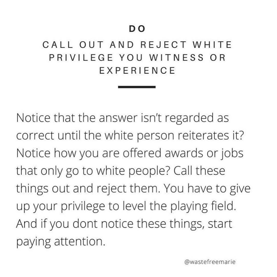 04 juni: Commit to educating yourselves and unlearning what you’ve always know as normal so we can MAKE CHANGE. This is uncharted territory, and at times I’m uncertain how to go about things.. I found these slides helpful and wanted to share! RP @wastefreemarie #blacklivesmatter #learningeveryday
