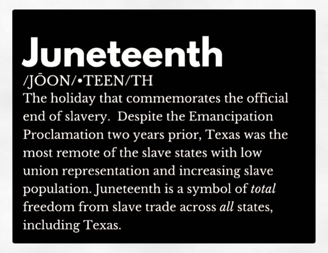 19 juni: Happy Juneteenth 🖤
