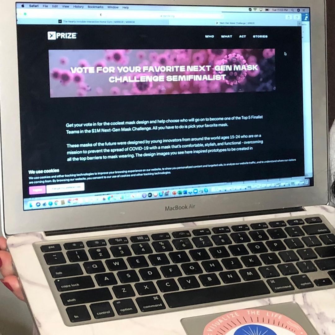 25 november: SO excited and Proud to be an ambassador of the @XPRIZE Next-Gen Mask Challenge. The mission: create masks people actually want to wear 😷 💯 Vote today and help decide the winner 👉🏻 👉🏽 👉🏾 https://bit.ly/3kIBzo5. #ngmcambassador #milliondollarmask #maskdesign 🙌 @peterdiamandis
