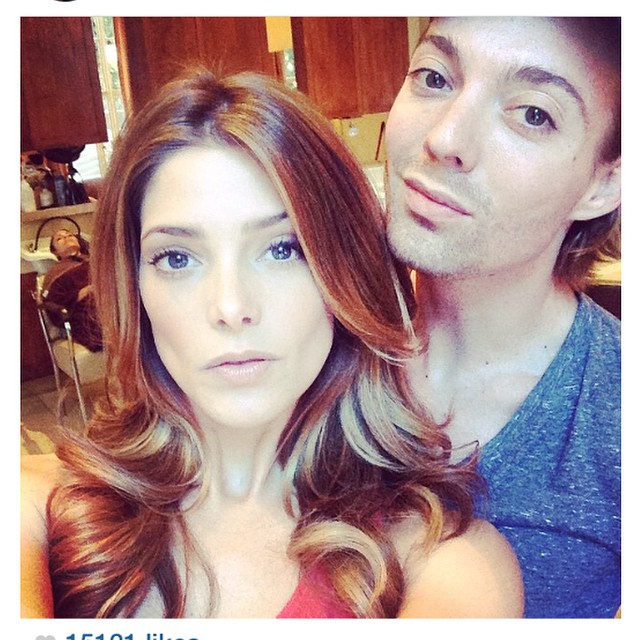 11 September 2014: #repost loved playing hair yesterday with @ashleygreene #shesavedmewithearthbar

