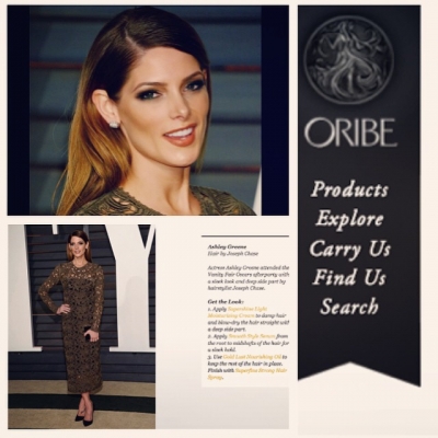 25 Februari 2015: Thanks to @oribe hair products for helping me create this @vanityfair red carpet look for @ashleygreene to find out how to recreate the look go to www.oribe.com to find out the steps and other tips from celeb hairstylist's red carpet moments! #oribe #haircare
