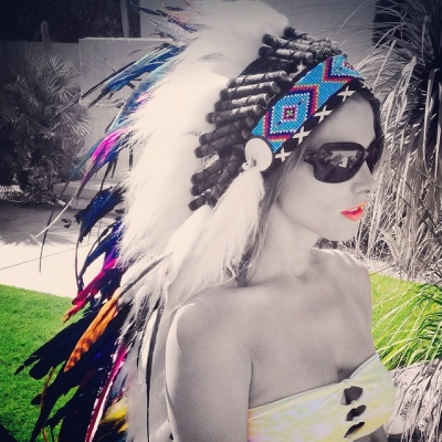 15 april 2014: She's channeling her inner Cherokee @ashleygreene #coachella2014 #stunning
