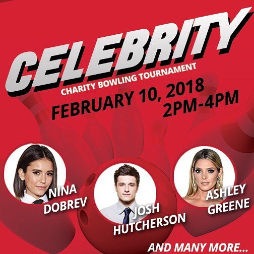 6 februari 2018: What happens when you mix @nina @jhutch1992 @ashleygreene @tomwelling @liljon @kellanlutz @arielle @joshhenderson @thedingoinsnow @scott_haze @ryanrottman @mattcutshall @paulkhoury @jeremiahworld, 9 pins and a bowling bowl? Find out at our Celebrity Charity Bowling Tournament February 10th. Ticket link in Bio.
6 februari 2018: What happens when you mix @nina @jhutch1992 @ashleygreene @tomwelling @liljon @kellanlutz @arielle @joshhenderson @thedingoinsnow @scott_haze @ryanrottman @mattcutshall @paulkhoury @jeremiahworld, 9 pins and a bowling bowl? Find out at our Celebrity Charity Bowling Tournament February 10th. Ticket link in Bio.