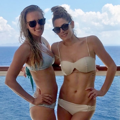 4 april 2018: So excited to cruise 🚢 to the Bahamas! 
I have handful of friends that I would consider a best friend. This girl is one of them. Despite our physical distance, we have not only maintained our friendship since 8th grade but it has only gotten better and stronger over all these years. Love that I get to celebrate all these seasons of life with you, @ashleygreene . From our high school cheerleading days... to my PA school graduation, wedding & baby showers... to your LA move, modeling, movie pre
