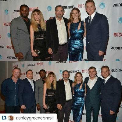 17 maart 2016; How great did everyone look last night? 6 days until new episodes! #RogueTV @ashleygreenebrasil with @repostapp.
・・・
The cast ❤❤❤ @roguetv @ashleygreene #ashleygreene #beauty #queen #premiere #rogue #actress #shessthebest #event #hot #loveher
