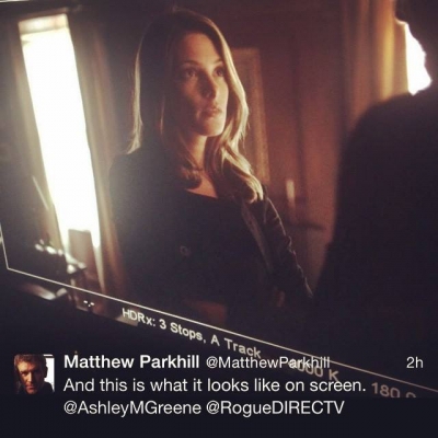 25 Augustus: Another great shot from @roguetv set today thanks to Mr. Matthew Parkhill! #RogueTV

